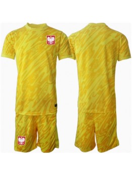 Poljska Golmanski Dječji Domaci Dres kompleti EP 2024 Kratak Rukavima (+ kratke hlače)